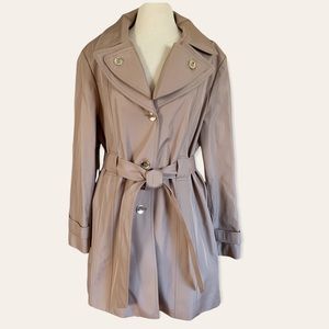 CALVIN KLEIN hooded women’s raincoat beige tan XXL